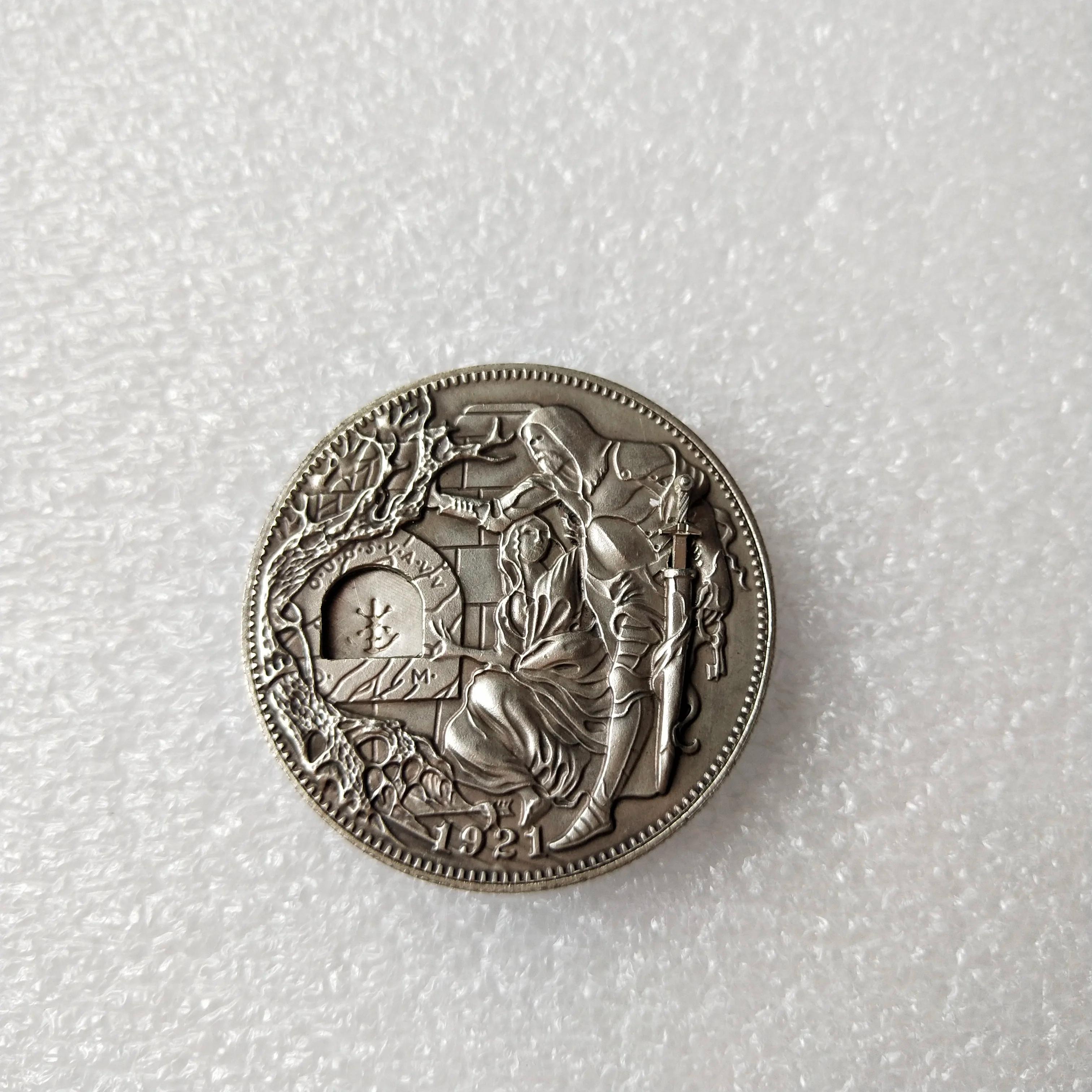 Mécanisme mobile fait à la main, Hobo du Sainte Graal, pièce de monnaie en Nickel, épée amovible err