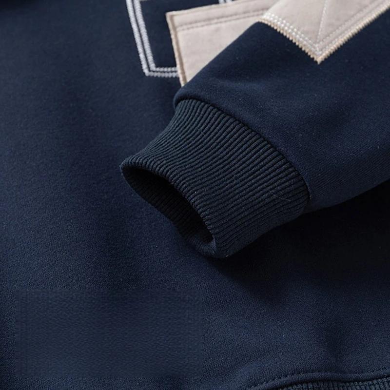 Sweat-shirt pour enfants printemps, pull en molleton à col en jean pour garçons avec poche plaquée, 