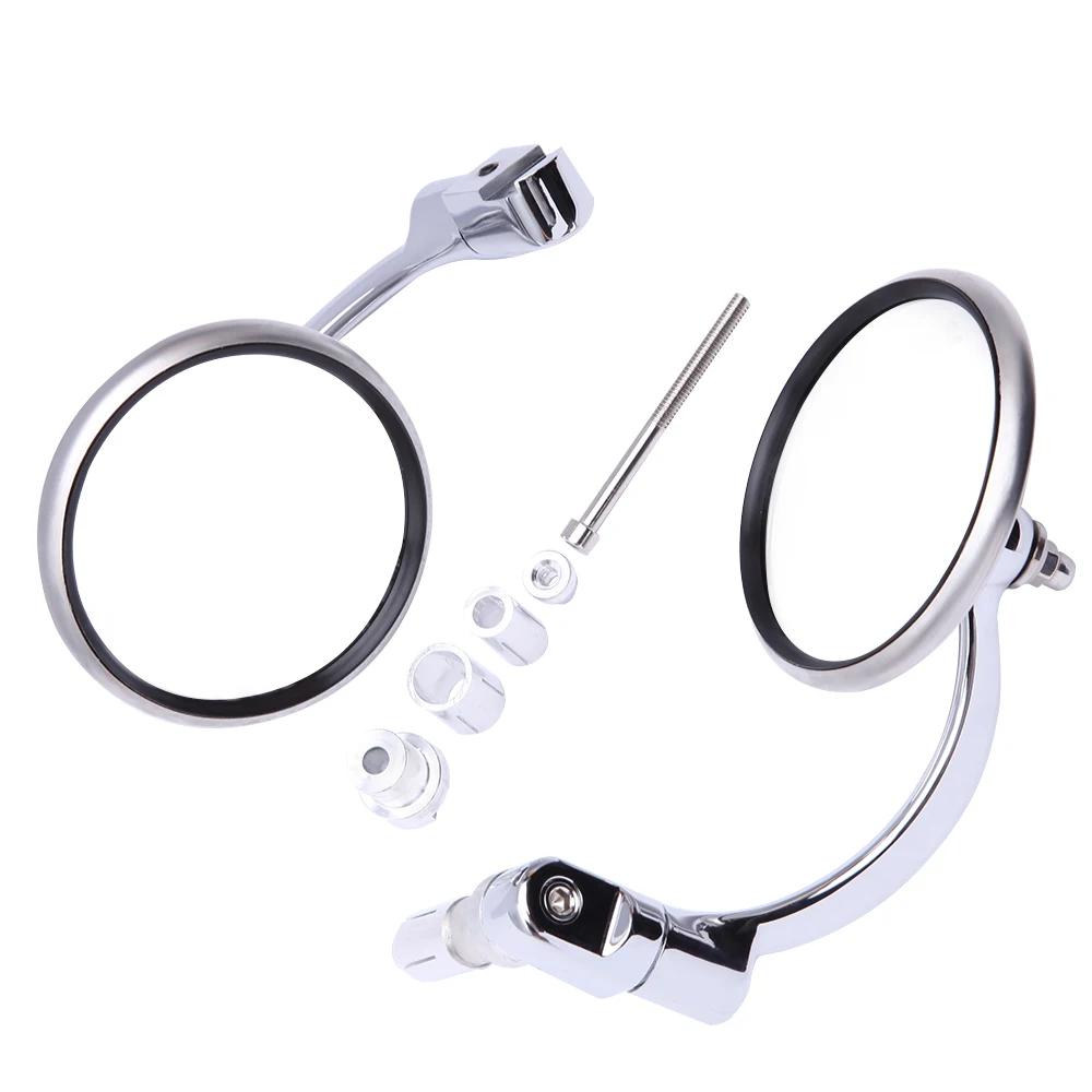 Rétroviseurs ronds universels chromés pour motos, 7/8 pouces, pour Honda, kawasaki, Triumph, Yamaha,