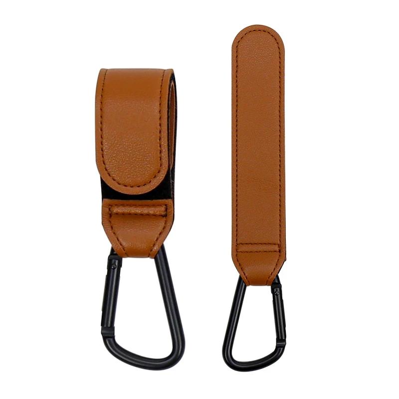 1/2 pièces PU cuir bébé sac poussette crochet landau rotation 360 degrés rotatif chariot organisateu