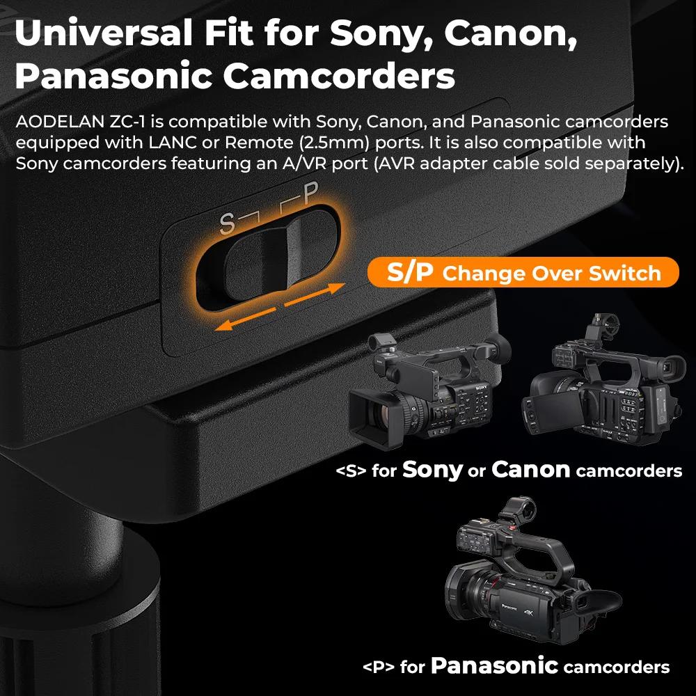 AODELAN caméscope Zoom contrôleur Zoom/enregistrement vidéo télécommande avec câble 2.5mm pour appar