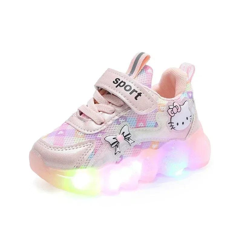 Sanrio Hello Kitty Girl Kawaii Shine Sneakers, chaussures décontractées antidérapantes pour étudiant