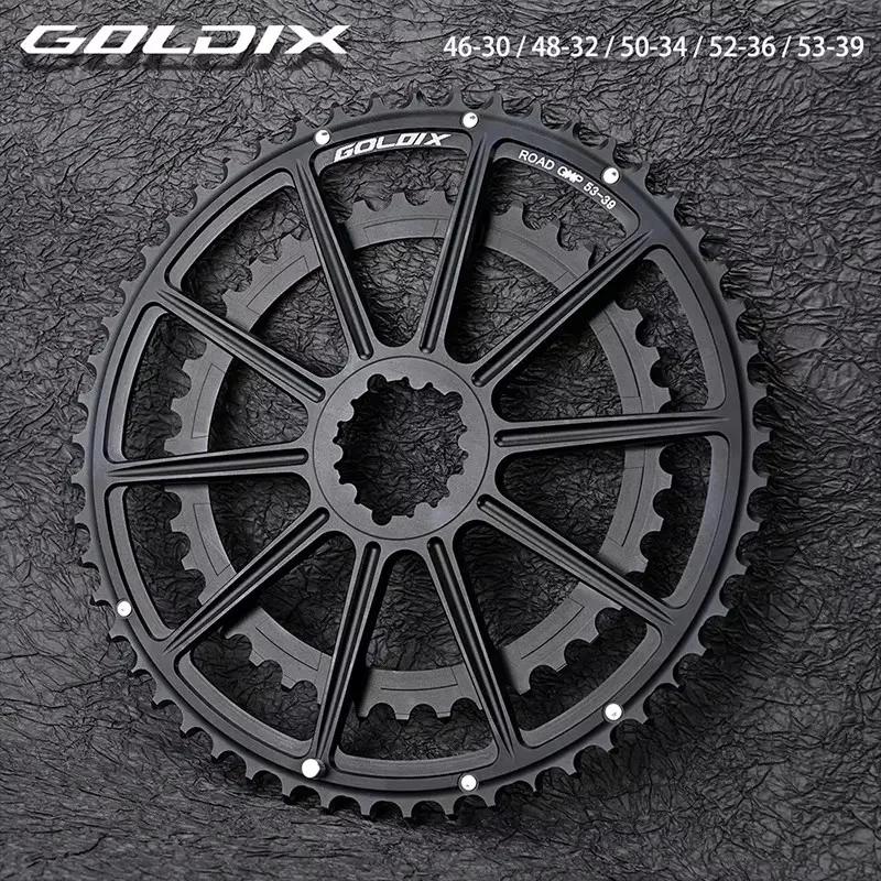 GOLDIX – Double plateau à 22/20 vitesses, 50-34T 52-36T 53-39T, roue à montage Direct pour manivelle