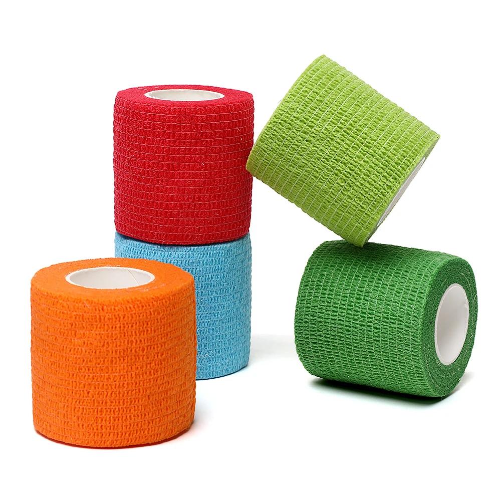 Genouillères élastiques auto-adhésives pour le sport, 4.8 m, 18 couleurs, doigts, chevilles, paumes 
