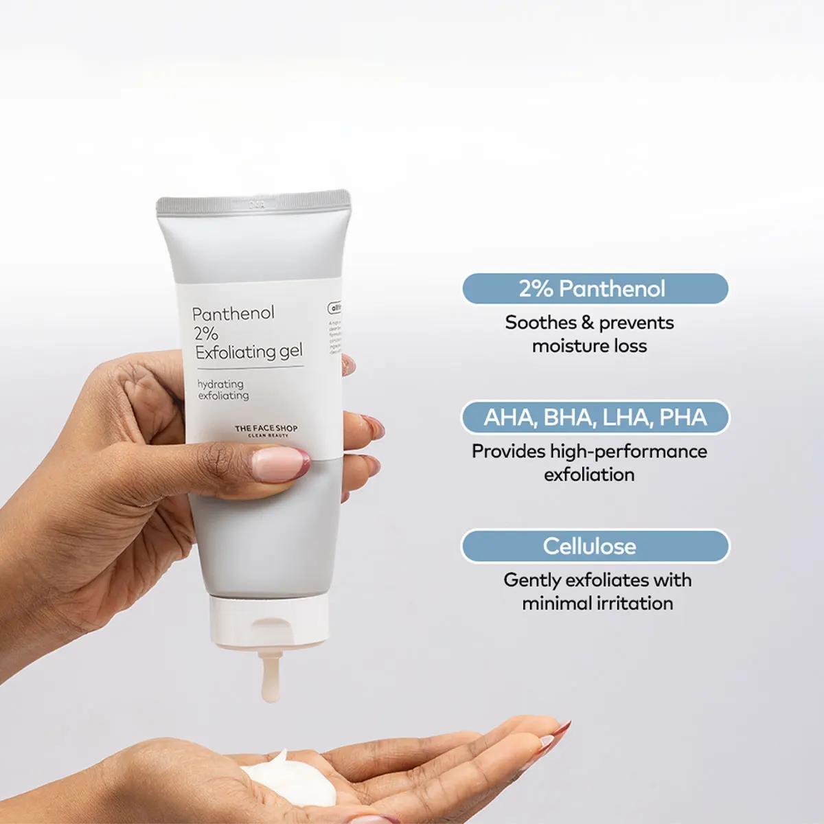 THE FACE SHOP ALLTIMATE PANTHENOL 2% GEL EXFOLIATANT 150 ml, rafraîchissant et Non collant, doux et 