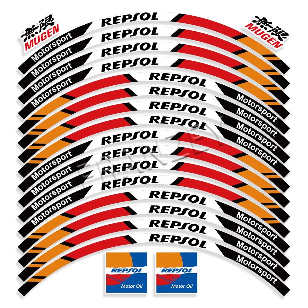 Autocollant de roue de moto pour HONDA CBR250R VFR 400 CBR600RR CBR1000RR Repsol, bande réfléchissan