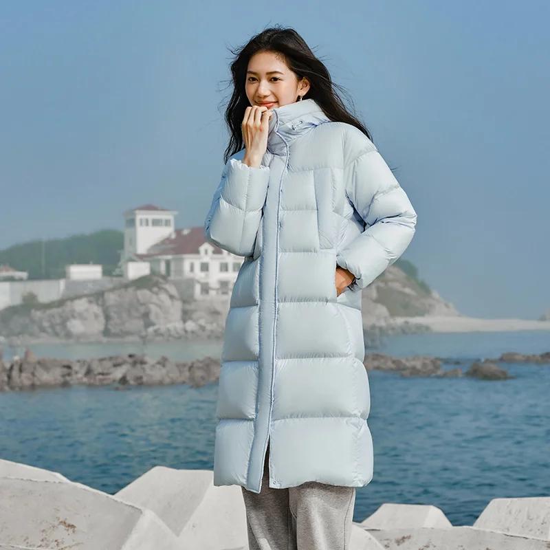 Doudoune longue imperméable pour femme Semir, nouvelle collection hiver 2025, manteau ample à capuch