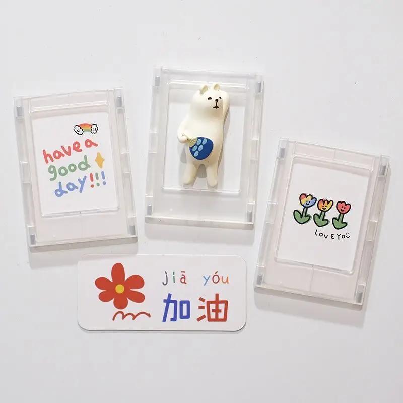 Cadre Photo de Testeur Minimaliste de 3 Pouces, avec Carte Acrylique Transparente Magnétique, Adapté