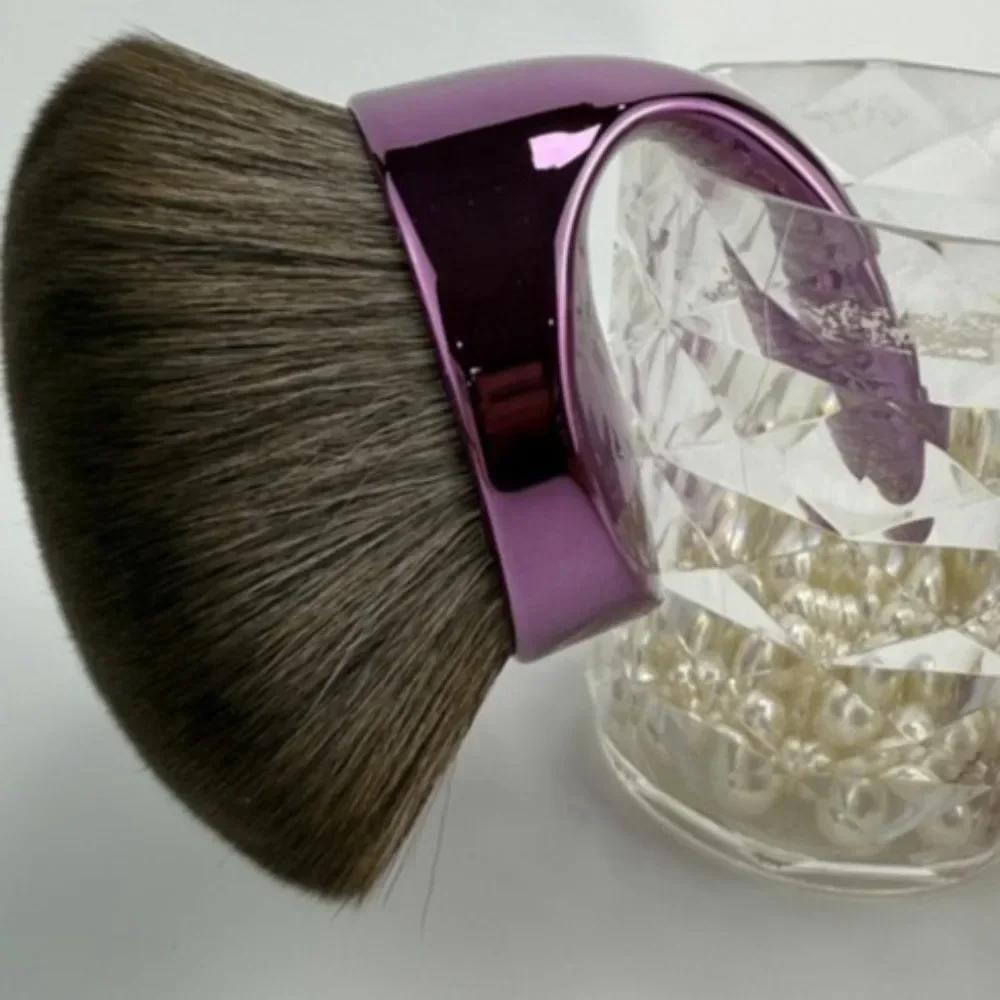 Brosse Kabuki pour mélange de beauté et flou, poils végétaliens Extra Large, brosse autobronzante, a