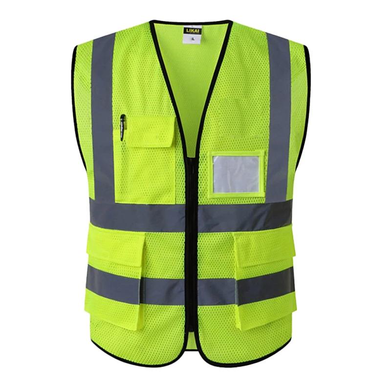 Gilet réfléchissant de travail de sécurité haute visibilité, vêtements de cyclisme en plein air pers