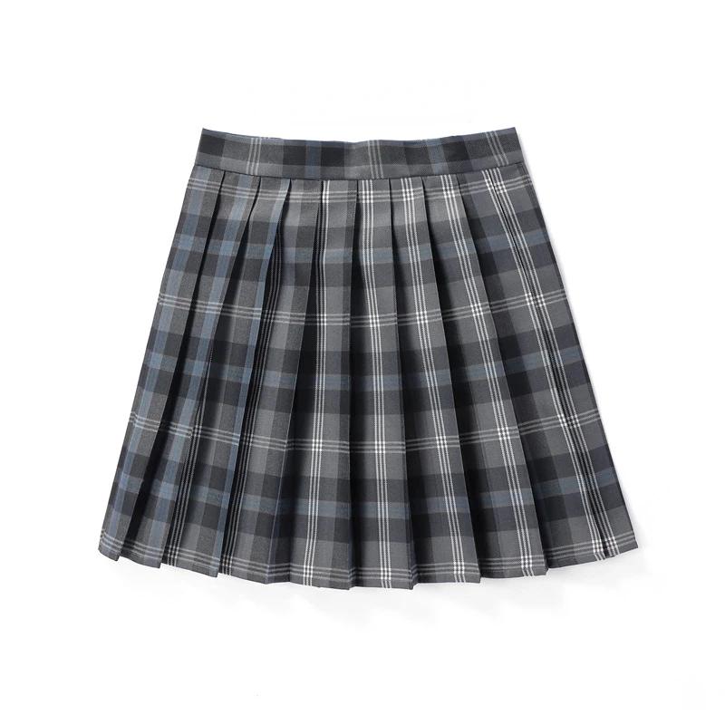 Jupes plissées à carreaux taille haute pour femmes, Mini jupe de Tennis, uniforme scolaire japonais 