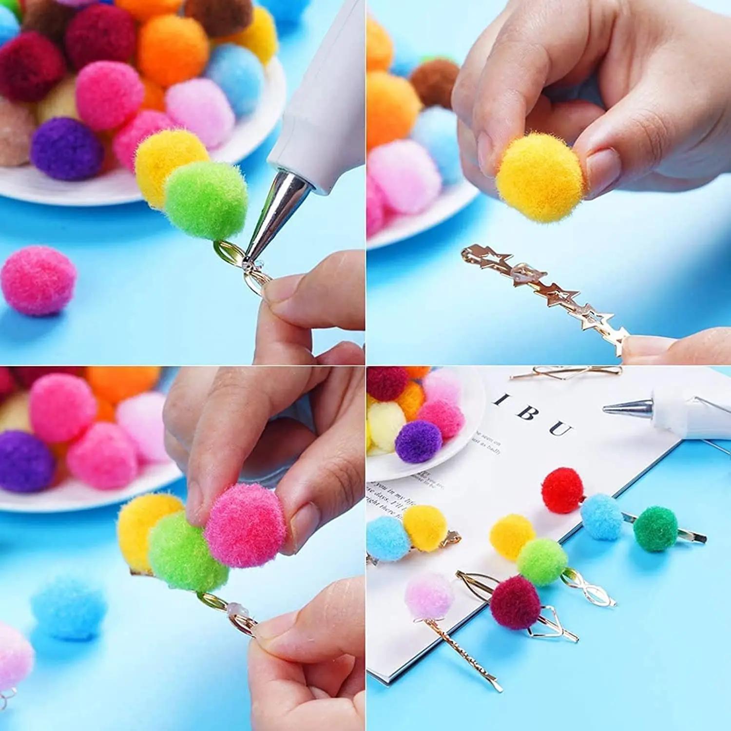 30-300 pièces Pom Poms moelleux doux pompon balle 8/10/15/20/25/30mm à la main couture artisanat bri