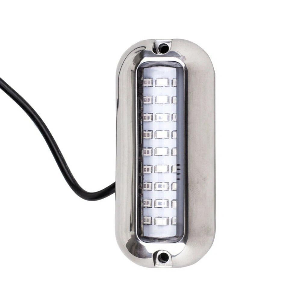 2 pièces 27LED bleu/blanc/rouge lumières étanches en acier inoxydable ponton sous-marin pour arrière