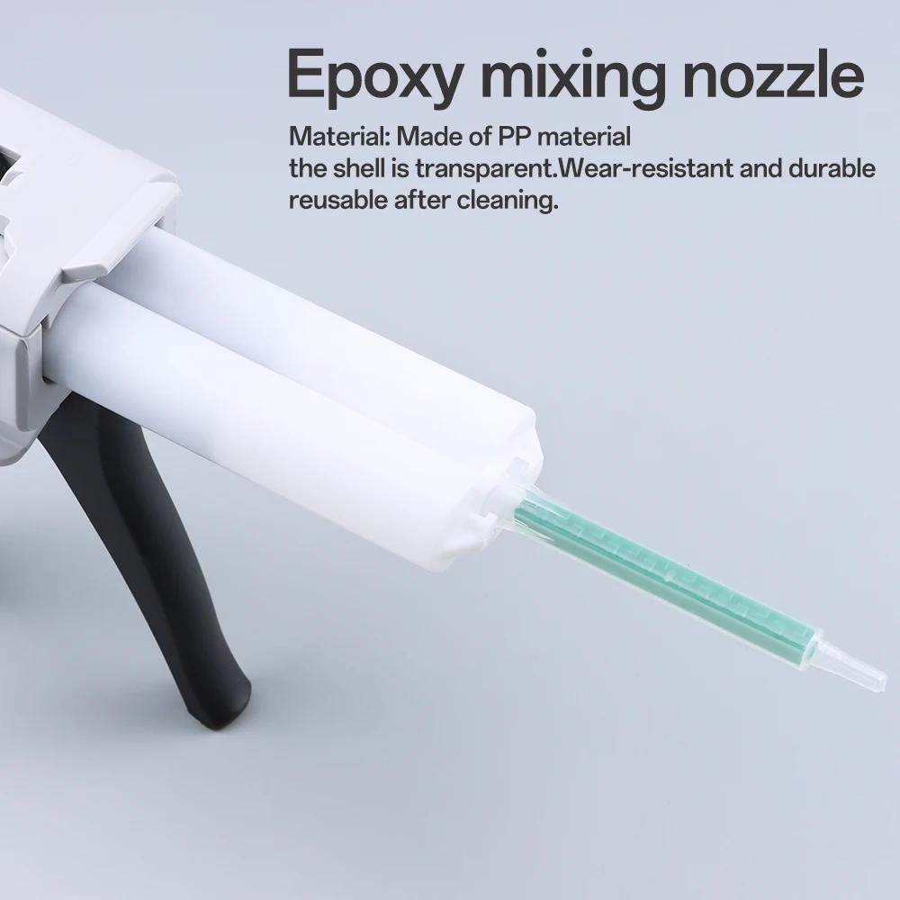 Buse de mélange de résine époxy, mélangeur statique, Tube de mélange adhésif, seringue pour pistolet
