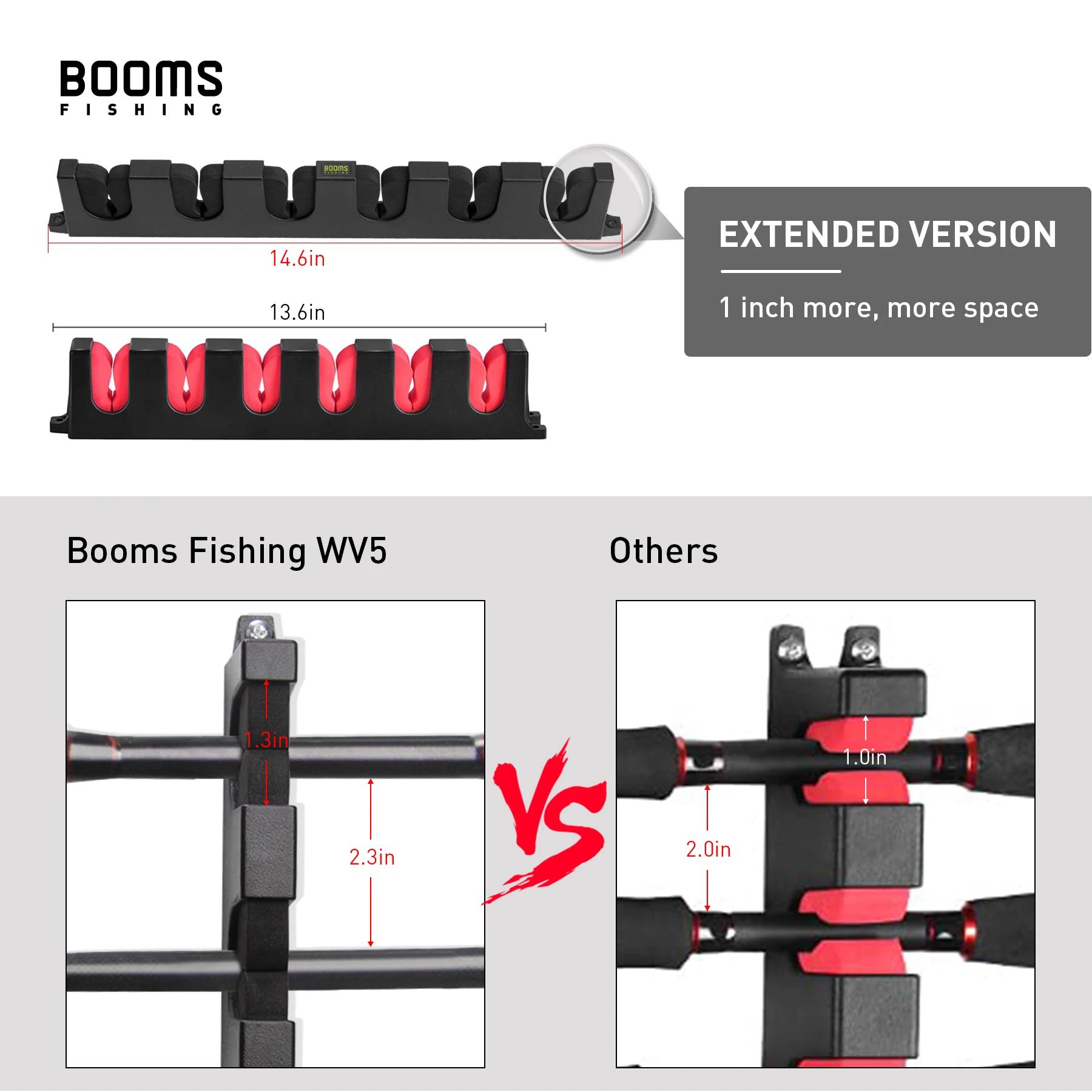 Booms Fishing WV5 support horizontal à 6 tiges support de canne à pêche outil de stockage de poteau 