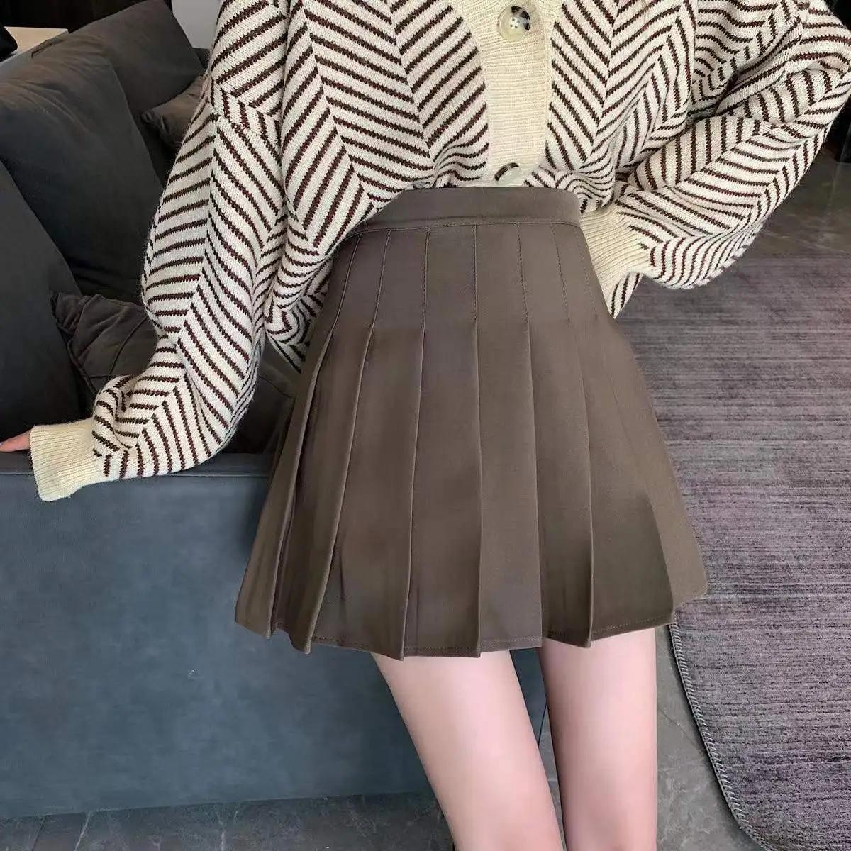 Mini jupes pour femmes de printemps et d'été, jupes plissées pour filles, jupes courtes roses mignon