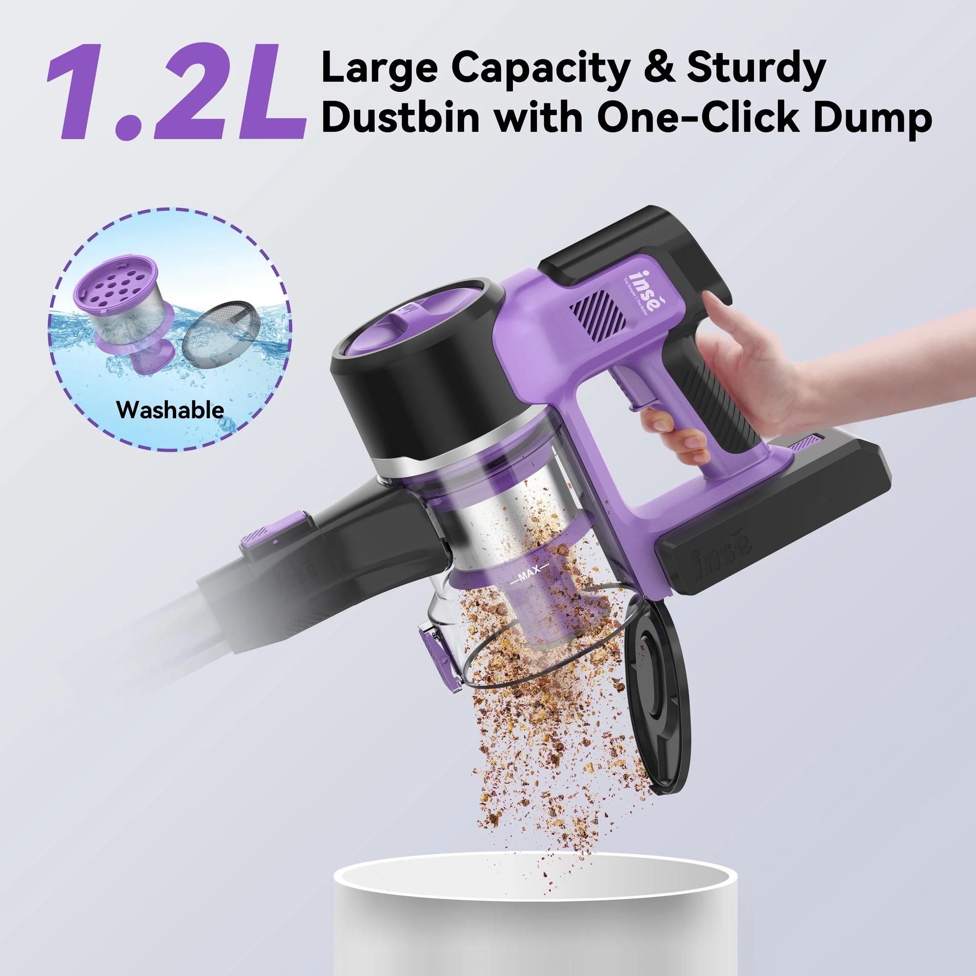 INSE-Aspirateur sans fil aste pour la maison, aspirateur balai 6 en 1, aspiration 26Kpa, 350W, S10P