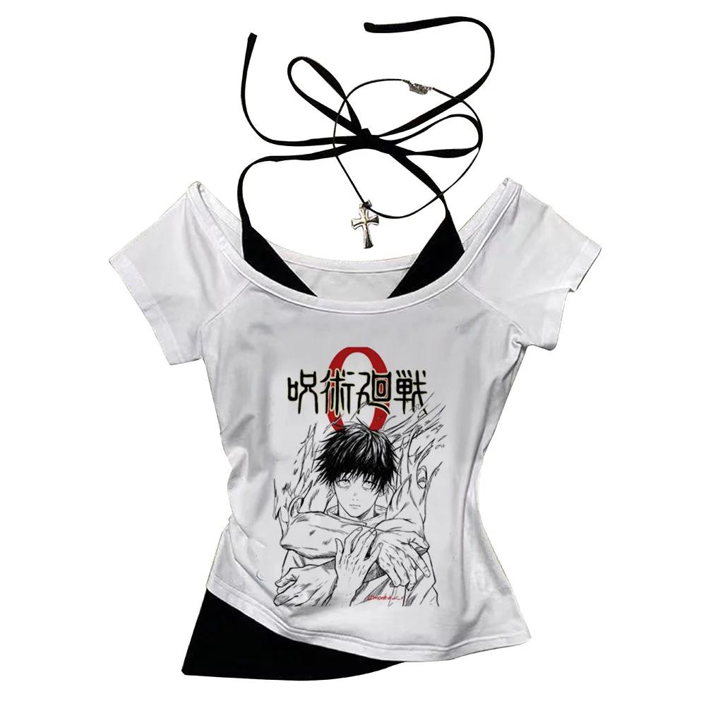 Jujutsu Kaisen Gojo haut court coupe ajustée mignon été nuisette mignon shoujo fille style corset es