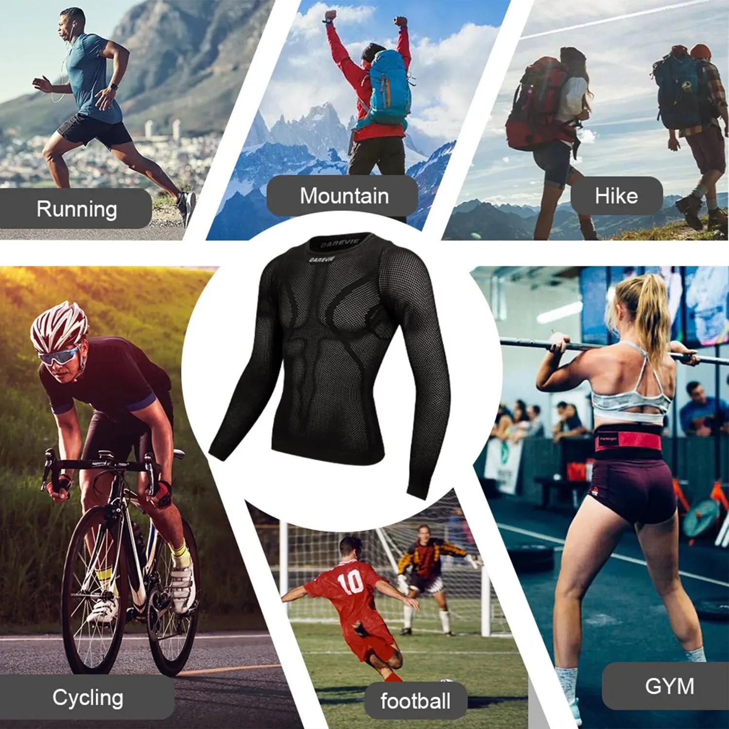 DAREVIE Base de cyclisme Laye Compression sans couture 2023 sous-vêtements à manches longues respira
