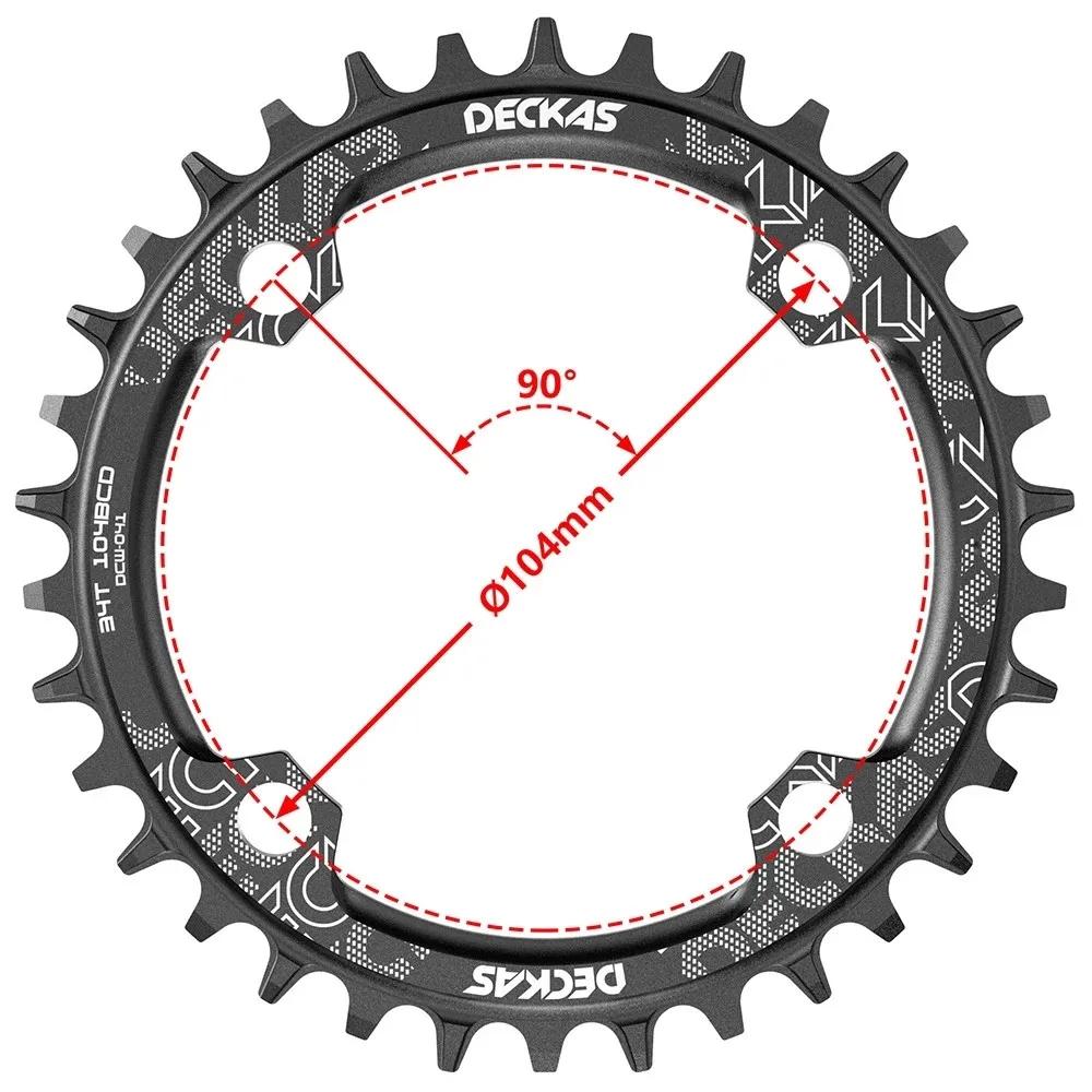 Deckas 104BCD ovale rond étroit large plateau vtt vélo de montagne 32T 34T 36T 38T couronne pédalier