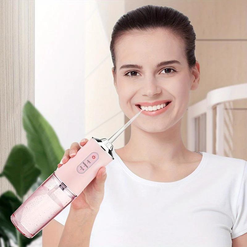 Irrigateur buccal portable, machine à laver la bouche, fil dentaire, jet d'eau aste USB, cure-dents,