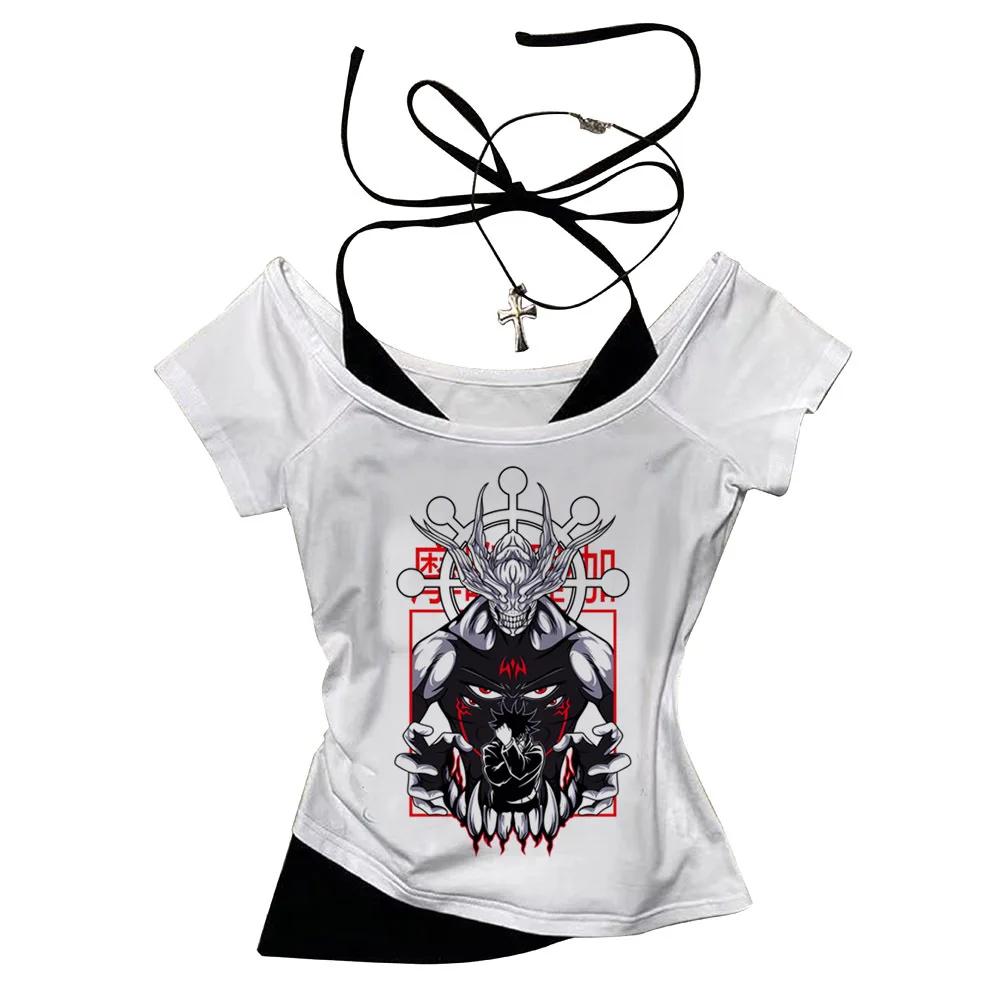Jujutsu Kaisen Gojo haut court coupe ajustée mignon été nuisette mignon shoujo fille style corset es
