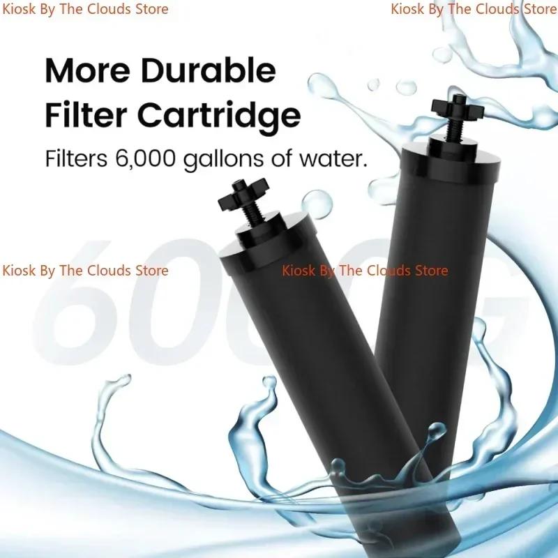 Filtre à eau à charbon actif BB9-2, 2 pièces de remplacement, Compatible avec le système de filtrage