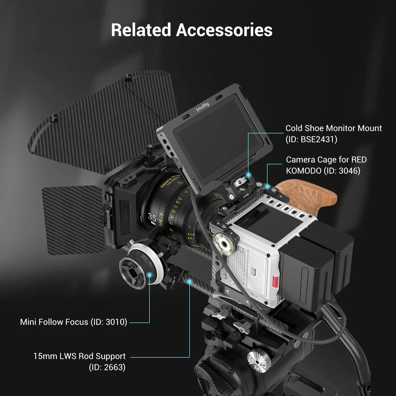 SmallRig Mini Matte Box Pro Mini Follow Focus Protection contre l'éblouissement et l'évasement à dég