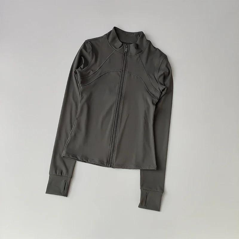 Veste de sport à fermeture éclair pour femmes, combinaisons de Yoga, coupe cintrée, entraînement pou