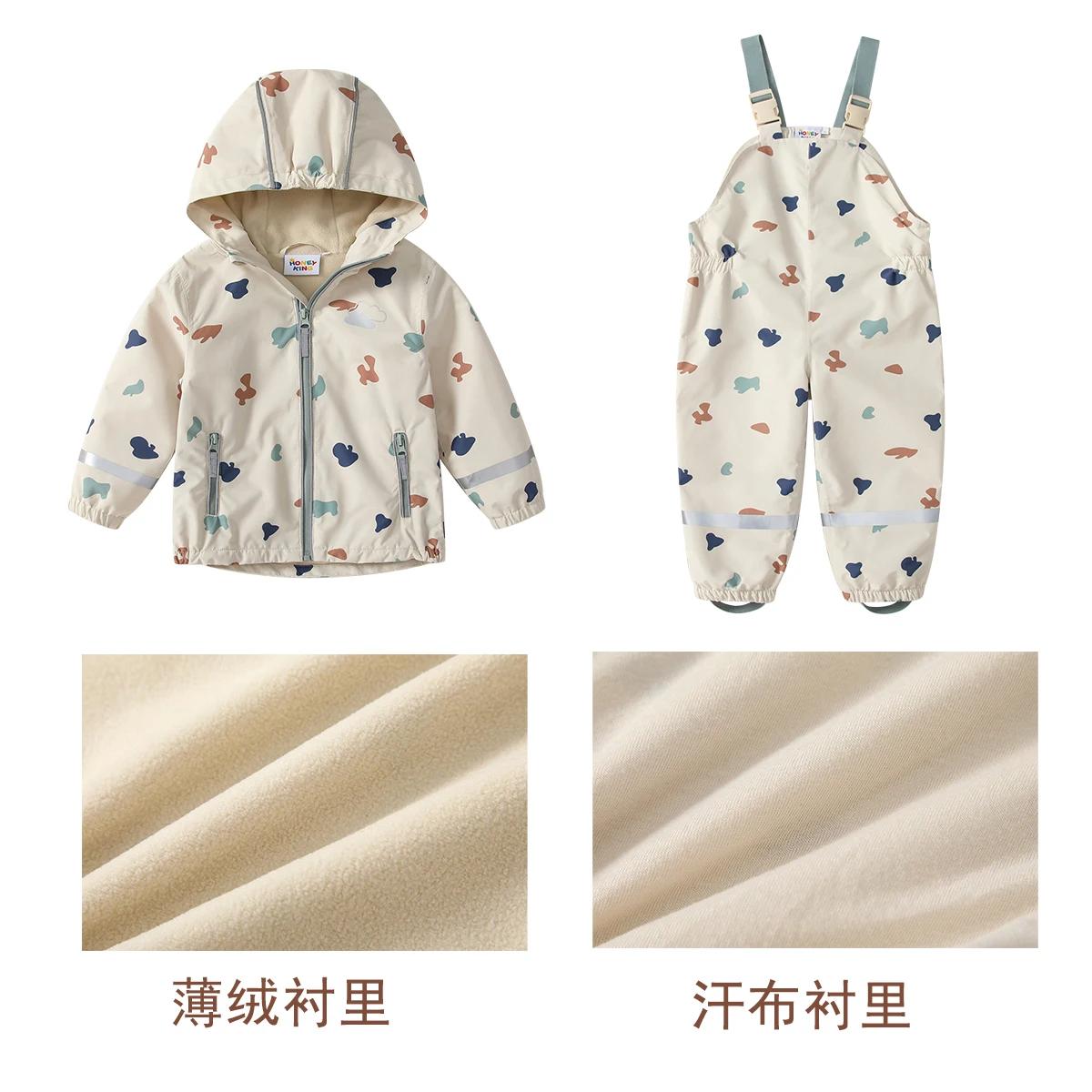 HONEYKING ensembles de vêtements pour enfants imperméable costume bébé salopette imperméable pantalo