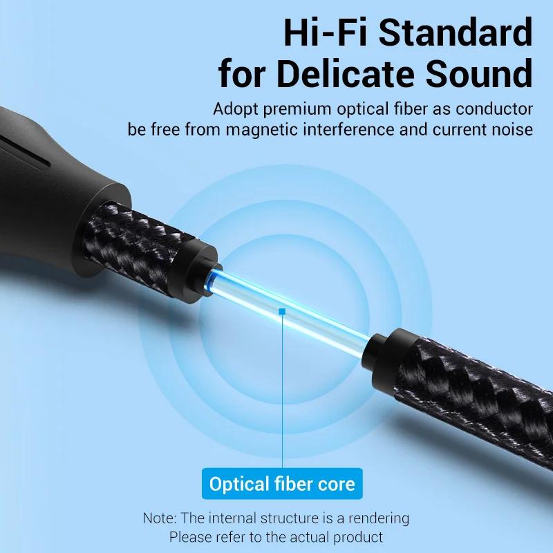 Vention câble Audio optique numérique Toslink SPDIF câble Coaxial 1m 2m pour amplificateurs Blu-ray 