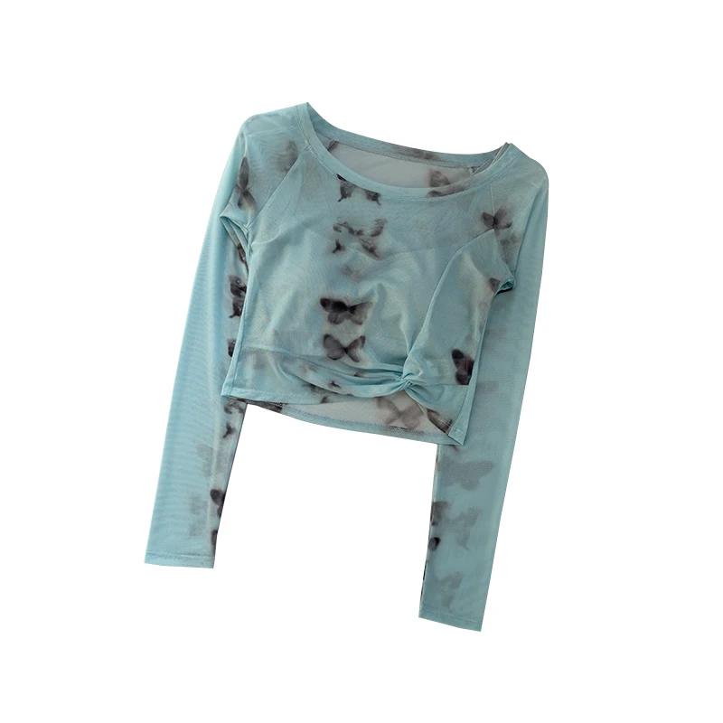 Chemise à manches longues en maille avancée pour femmes - Haut de fitness respirant et amincissant pour le yoga