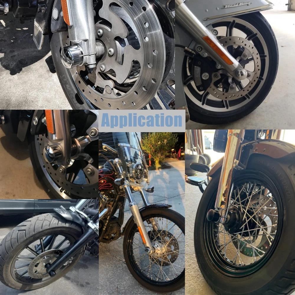 Moto Réglable Essieu Avant Écrou Boulon Capuchon pour Harley Sportster 883 1200 Dyna VRSCA V Rod 200