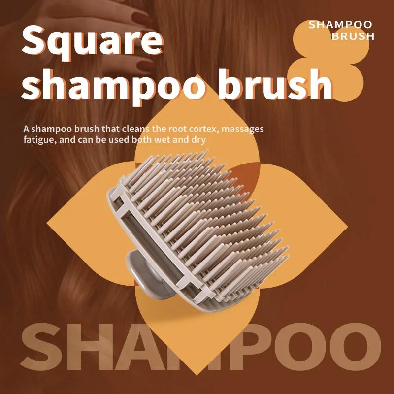 Brosse à shampoing en Silicone, peigne de Massage du cuir chevelu, peigne de lavage des cheveux, Mas