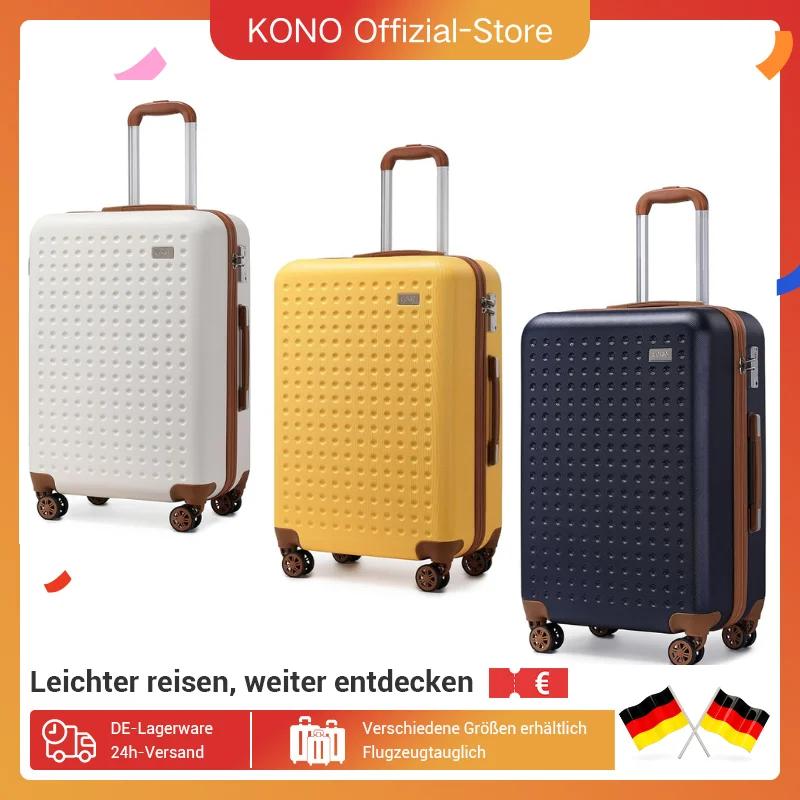M/L/XL Kono étui rigide 100% ABS bagage de voyage avec 8 roues spinner valise à roulettes TSA serrur