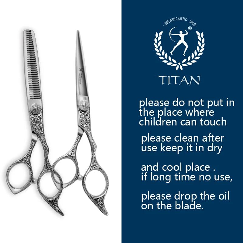 Titan japonais 440 acier 6 pouces ciseaux de coiffure professionnels pour la coupe de barbier, cisai