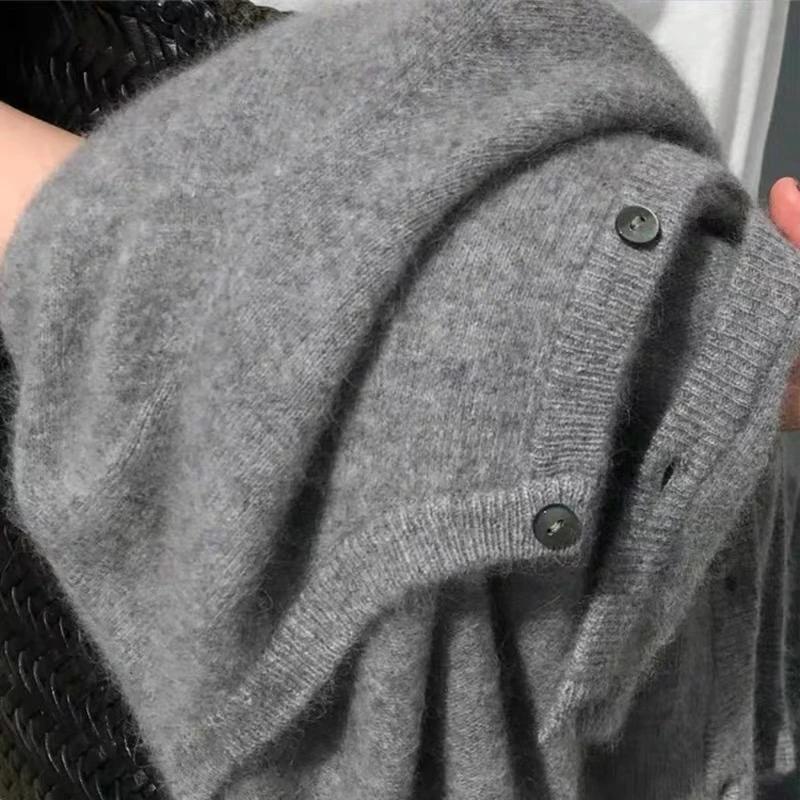 Cardigan tricoté à manches longues pour femme, haut Vintage Y2k, coréen, mode automne-hiver, col ron