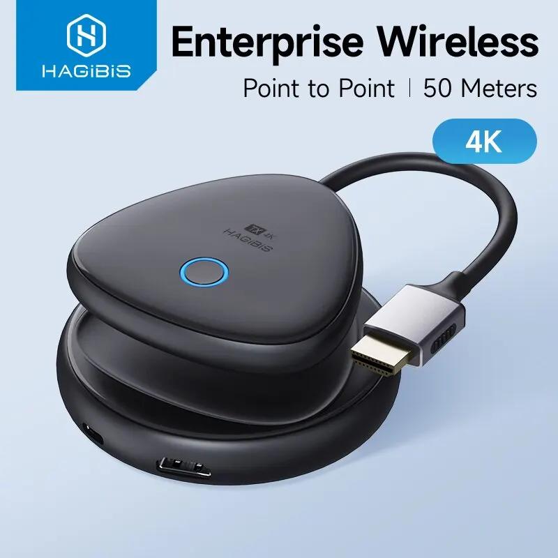 Hagibis 4K HDMI Sans Fil Émetteur et Récepteur Kit HDMI Extender pour Moniteur Projecteur HDTV pour 