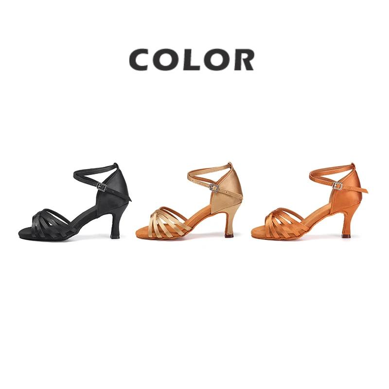 Femmes chaussures de danse pour filles dames chaussures de danse de salon latine Satin professionnel