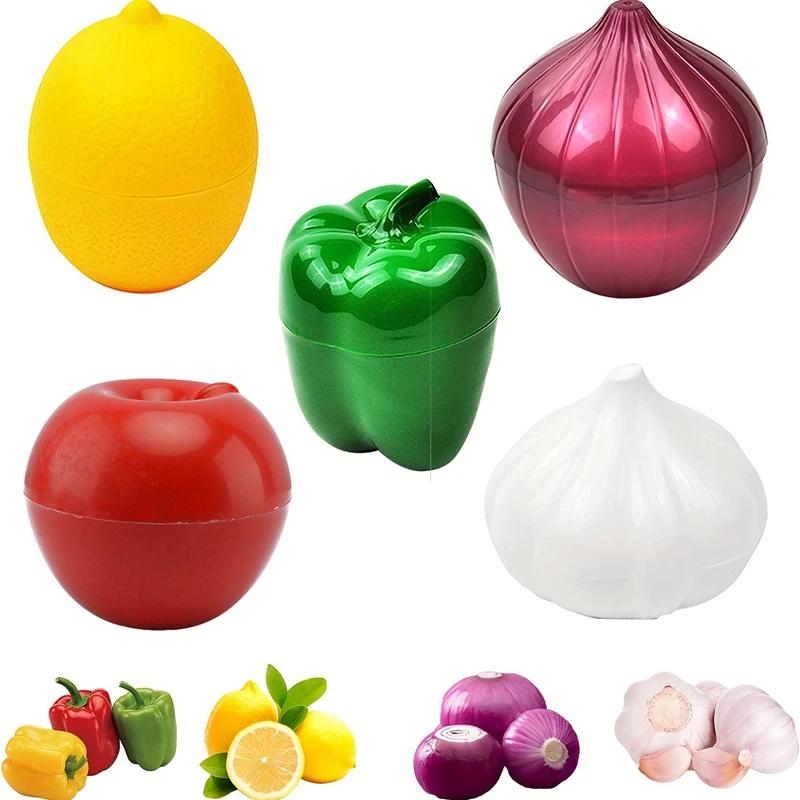 Boîte alimentaire en plastique scellé, organisateur créatif, bac à légumes, conteneurs d'oignon, ail