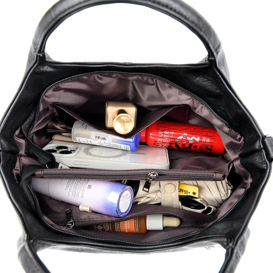 Sac à bandoulière et sac messager pour femme d'âge mûr 2026, petit sac fourre-tout en cuir PU souple