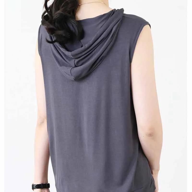 Couleur unie 2023 flambant neuf hommes débardeurs gilet sans manches t-shirts pour homme à capuche h