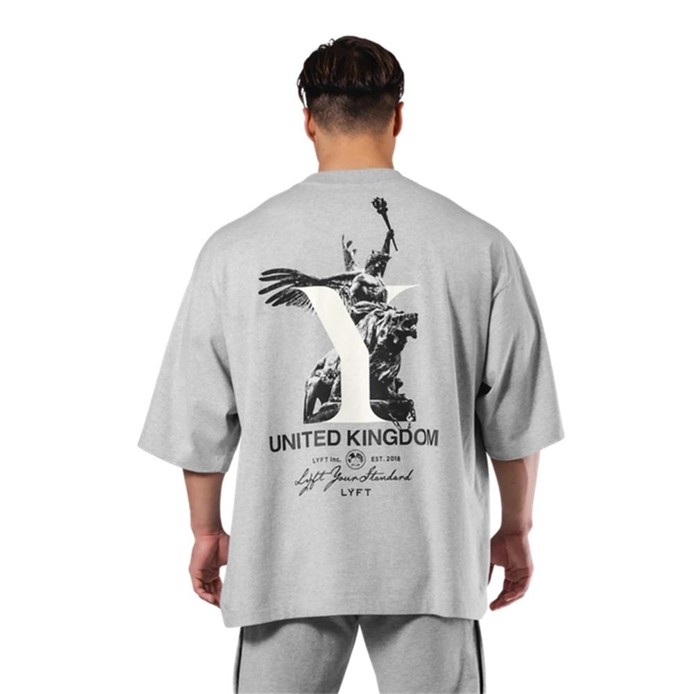 T-shirt sport LYFT 2024 homme - Mode fitness entraînement coton élastique course gym été