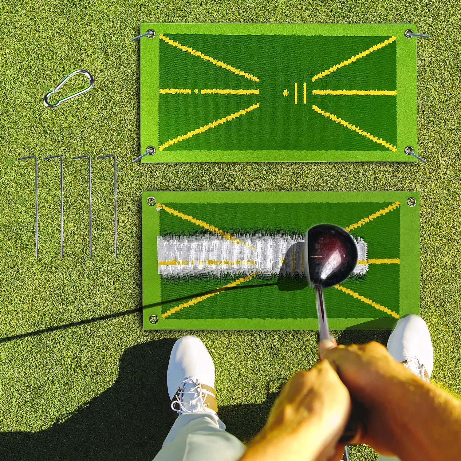 Tapis d'entraînement de golf pour la détection du swing, aide à l'entraînement au golf qui montre le