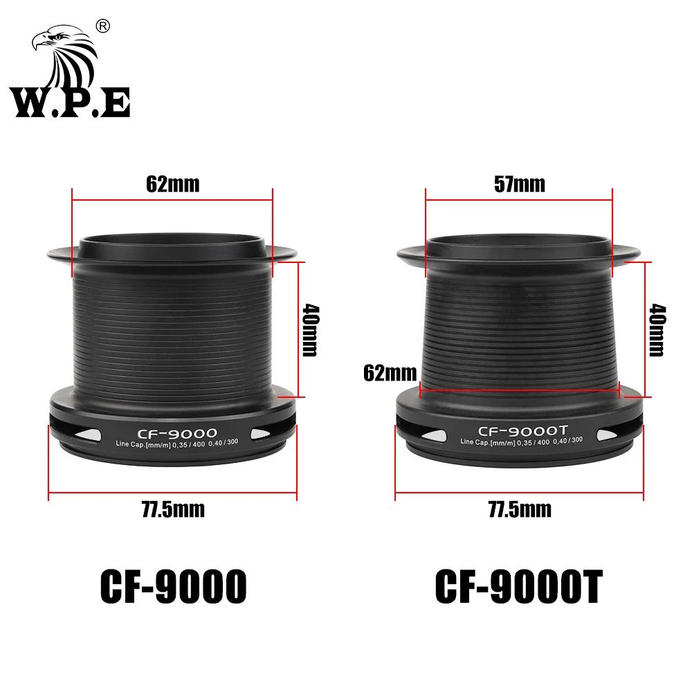 W.P.E – moulinet de pêche Spinning 9000, Ratio d'engrenage 4.4:1, roulements à billes 9 + 1, ligne e