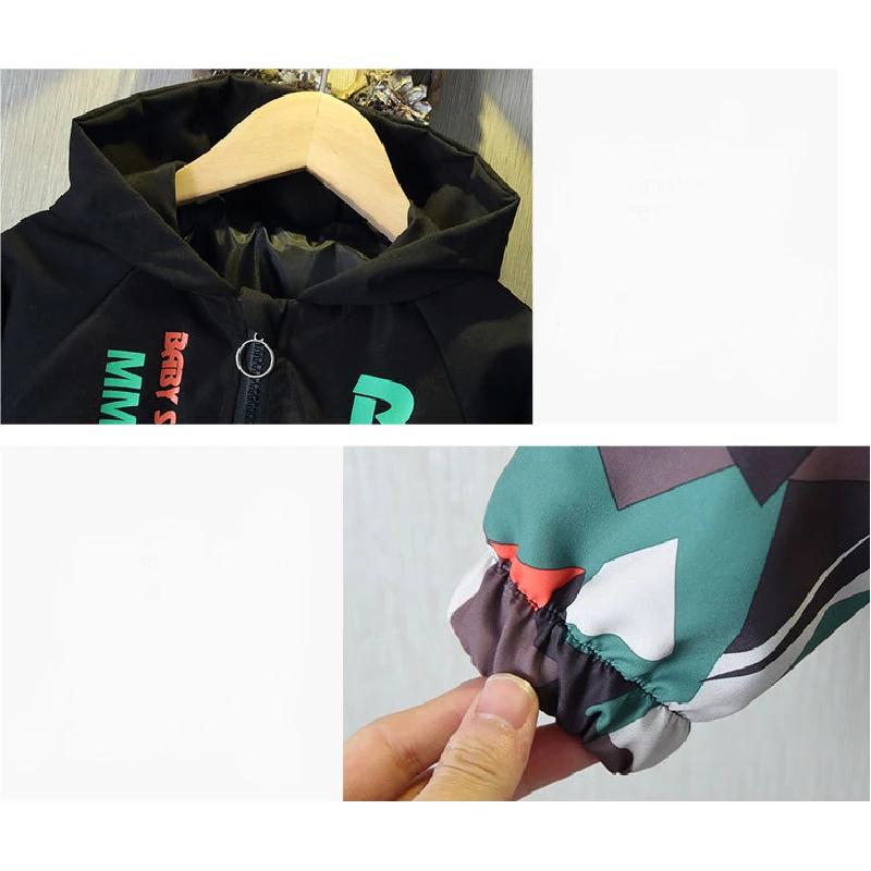 Veste à Capuche avec Fermeture Éclair pour Garçon, Coupe-Vent Fin, Manteau Décontracté, Imprimé Joli