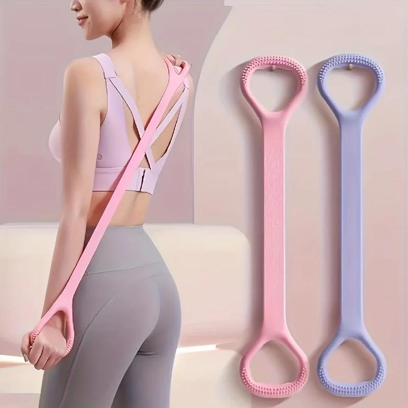 Bande de résistance de yoga en silicone - corde d'étirement élastique de fitness, utilisée pour les 