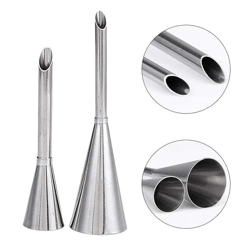 Buses de crème bouffantes en acier inoxydable, 1/4 pièces, pointe de tuyauterie de glaçage pour gâte