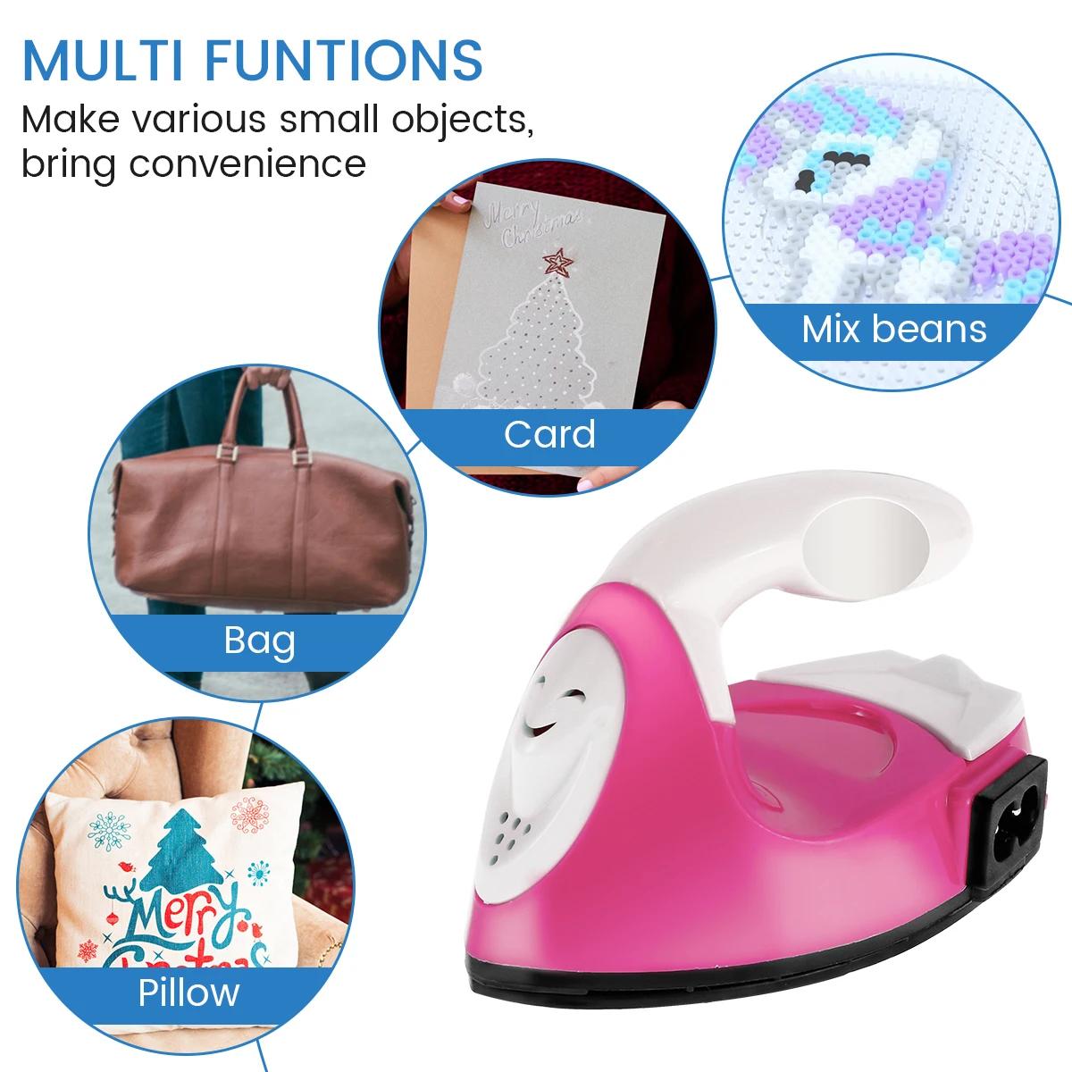 Mini fer à repasser électrique, portable, pratique, presse à chaud avec coussin d'isolation thermiqu