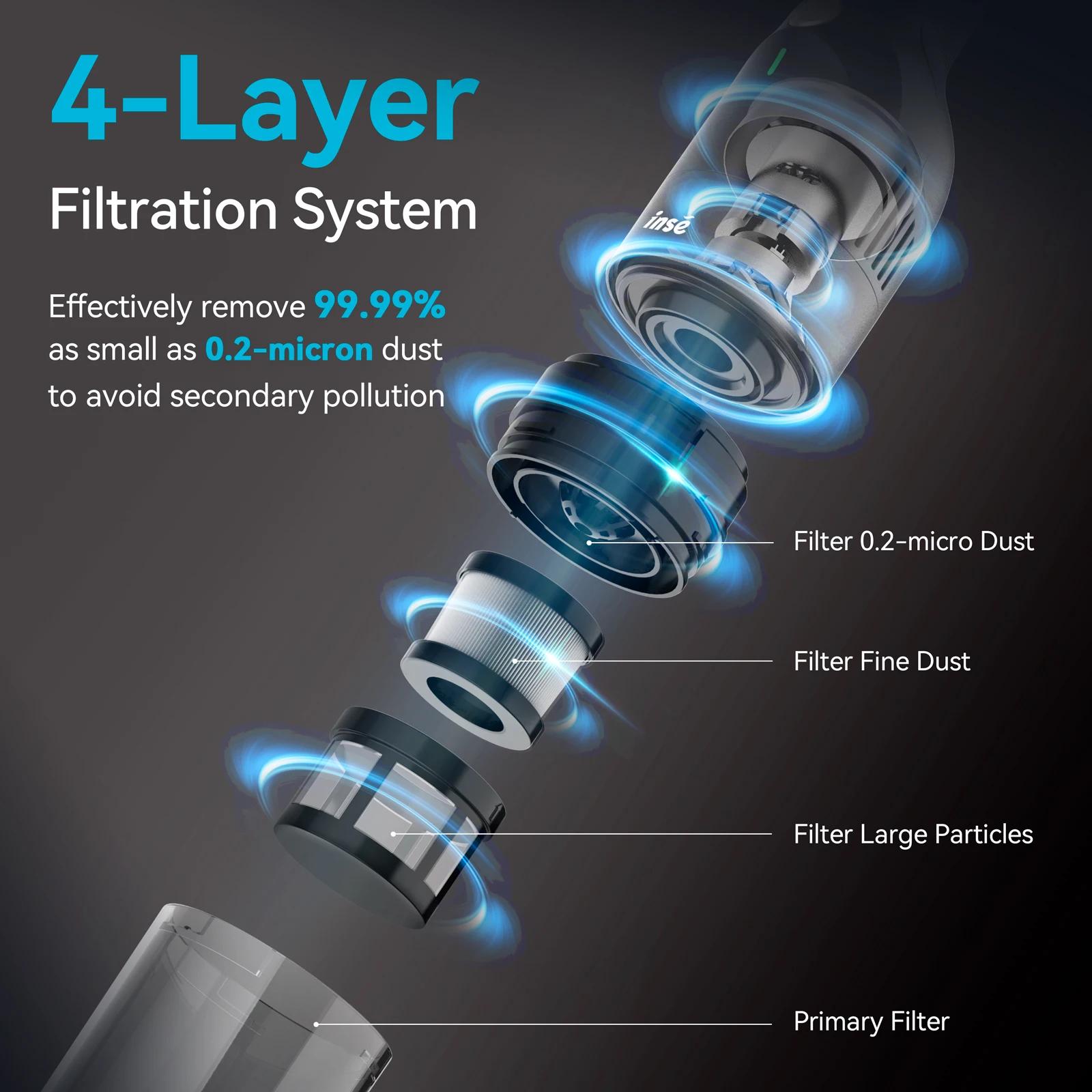 INSE-Aspirateur sans fil H1, appareil de nettoyage